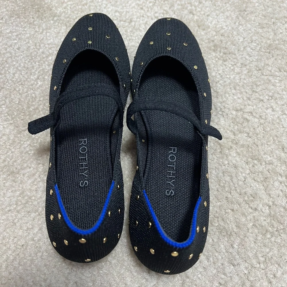 New Rothy’s The Square Mary Jane Flat - Black size 7
